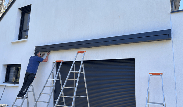 installation d'un store banne rectangle
